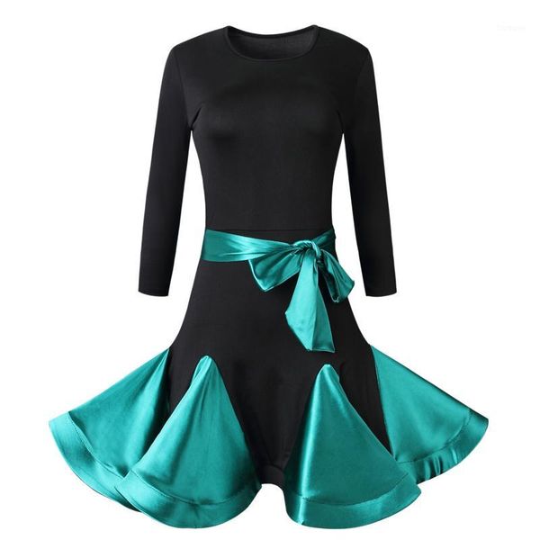 winter latin dance dress female gymnastic costume long sleeve thick stitching expansion skirt square dance competition1, Black;red
winter latin dance dress female gymnastic costume long sleeve thick stitching expansion skirt square dance competition1, Black;red