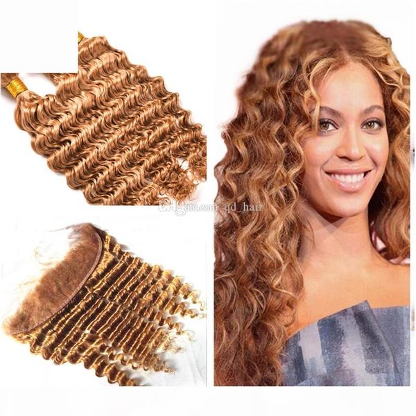 deep wave blonde 27 human hair weft with full lace frontal honey blonde deep curly ear to ear frontal with hair bundles, Black
deep wave blonde 27 human hair weft with full lace frontal honey blonde deep curly ear to ear frontal with hair bundles, Black