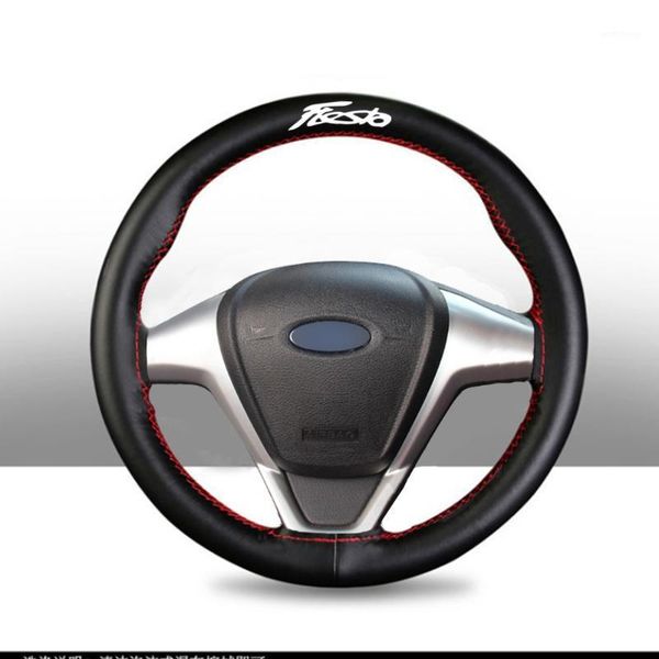 for fiesta hand-stitched black genuine leather car steering wheel cover 38cm car styling1
for fiesta hand-stitched black genuine leather car steering wheel cover 38cm car styling1