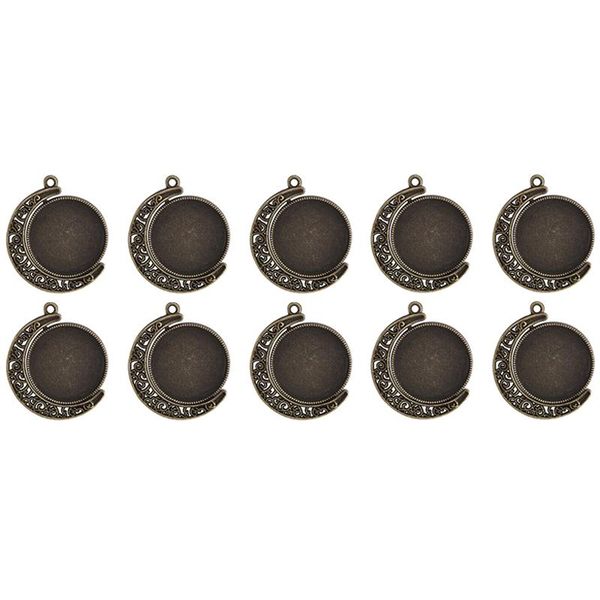 10pcs double side pendant blanks cabochon base settings 18 25mm round moon rotation cameo bezel tray for diy jewelry making sqcdbv, Black
10pcs double side pendant blanks cabochon base settings 18 25mm round moon rotation cameo bezel tray for diy jewelry making sqcdbv, Black