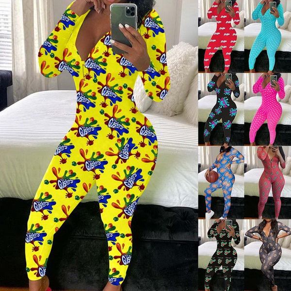 new fall women's cartoon print jumpsuit long sleeve deep v neck bodycon stretch leotard romper pajamas christmas jumpsuit, Black;white
new fall women's cartoon print jumpsuit long sleeve deep v neck bodycon stretch leotard romper pajamas christmas jumpsuit, Black;white