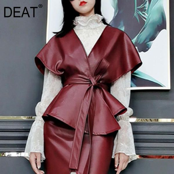 deat 2021 new autumn and winter fashion casual sleeveless shoulder waistcoat red leather jacket waistcoat vest for women sg826, Black;white
deat 2021 new autumn and winter fashion casual sleeveless shoulder waistcoat red leather jacket waistcoat vest for women sg826, Black;white