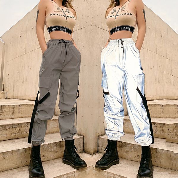 2021 new reflective jogger high-waisted female cord sportwear pants plus size loose streetwear posts cqjq, Black;white
2021 new reflective jogger high-waisted female cord sportwear pants plus size loose streetwear posts cqjq, Black;white