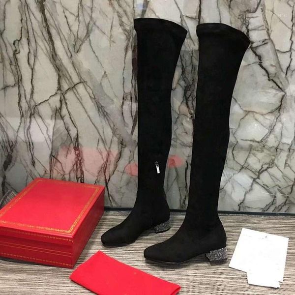 boots woman long zip crystal low heel genuine leather ladies shoes luxury designer 2021 autumn winter zapatos de mujer1, Black
boots woman long zip crystal low heel genuine leather ladies shoes luxury designer 2021 autumn winter zapatos de mujer1, Black