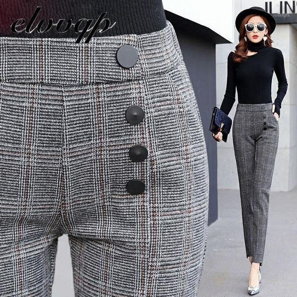 new 2020 autumn winter women office work pencil pants fashion plaid high waist pocket korean style casual ankle-length pants1, Black;white
new 2020 autumn winter women office work pencil pants fashion plaid high waist pocket korean style casual ankle-length pants1, Black;white