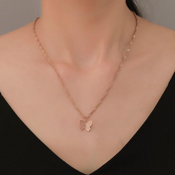 charming female little butterfly pendant necklace elegant women's rose gold sweater chain fashion simple girl jewelry gifts, Silver
charming female little butterfly pendant necklace elegant women's rose gold sweater chain fashion simple girl jewelry gifts, Silver