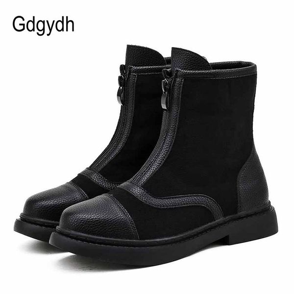 gdgydh 2020 autumn round toe women ankle boots square heel platform ladies short boots casual flock pu female flat shoes winter, Black
gdgydh 2020 autumn round toe women ankle boots square heel platform ladies short boots casual flock pu female flat shoes winter, Black