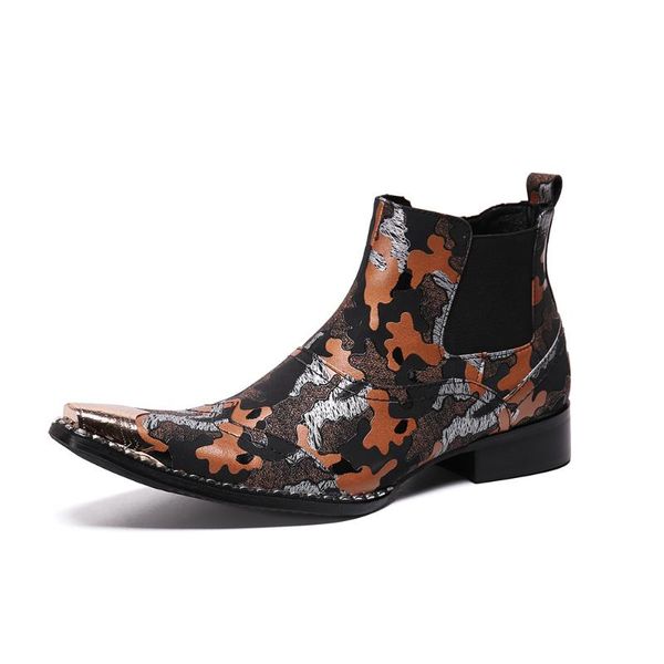 short boots martin boots metal retro men's shoes tenis cow leather new printed casual pointed toe ankle genuine leather rubber, Black
short boots martin boots metal retro men's shoes tenis cow leather new printed casual pointed toe ankle genuine leather rubber, Black