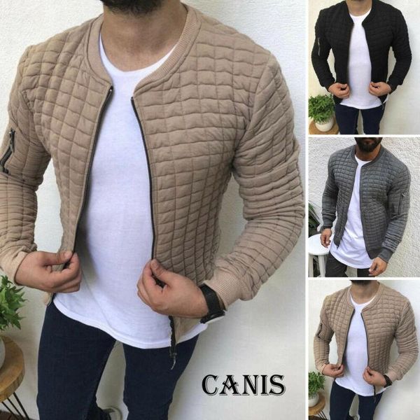 men`s baseball coat zipper slim fit outwear 2020 fashion casual slim plaid jacket warm winter, Black;brown
men`s baseball coat zipper slim fit outwear 2020 fashion casual slim plaid jacket warm winter, Black;brown