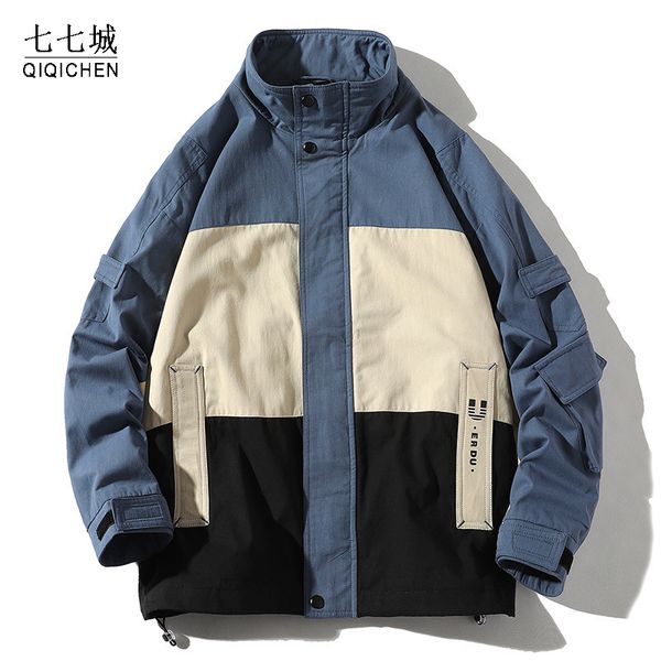 hip hop street jacket men color block coat 100%cotton jacket male stand collar windbreaker spring autumn casual harajuku coat x1025, Black;brown
hip hop street jacket men color block coat 100%cotton jacket male stand collar windbreaker spring autumn casual harajuku coat x1025, Black;brown