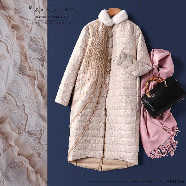 women's down & parkas luxury design lace jacket women covered button appliques coats and jackets 2021 winte warm, Black
women's down & parkas luxury design lace jacket women covered button appliques coats and jackets 2021 winte warm, Black