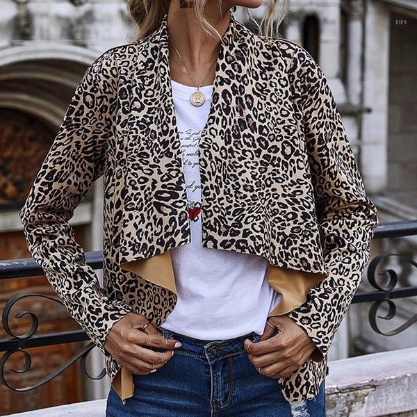 women jacket leopard printed fashion ladies long sleeve large lapel open leopard print jacket outerwear 2020 new coat##g1, Black;brown
women jacket leopard printed fashion ladies long sleeve large lapel open leopard print jacket outerwear 2020 new coat##g1, Black;brown