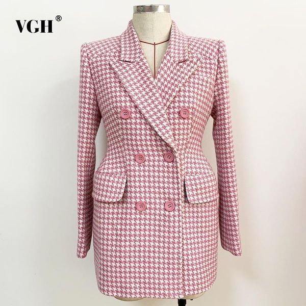 vgh elegant plaid blazer for women notched long sleeve double breasted casual blazers female fashion new clothing 2020 autumn1, White;black
vgh elegant plaid blazer for women notched long sleeve double breasted casual blazers female fashion new clothing 2020 autumn1, White;black