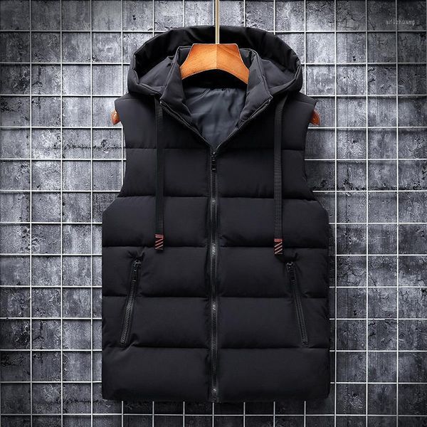 ymwmhu 6xl men vest solid casual autumn hooded sleeveless jackets fashion male waistcoat winter vest plus size work clothes men1, Black;white
ymwmhu 6xl men vest solid casual autumn hooded sleeveless jackets fashion male waistcoat winter vest plus size work clothes men1, Black;white