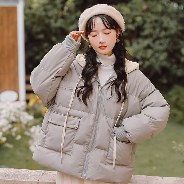 2020 winter korean version of the academy of arts and culture 100 pocket design hit color hooded cotton jacket bread suit, Black
2020 winter korean version of the academy of arts and culture 100 pocket design hit color hooded cotton jacket bread suit, Black