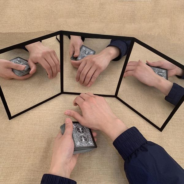 3-way mirror practicing mirror for card magic gimmick illusions magic tricks accessories stage professional magic baby toys q1110
3-way mirror practicing mirror for card magic gimmick illusions magic tricks accessories stage professional magic baby toys q1110