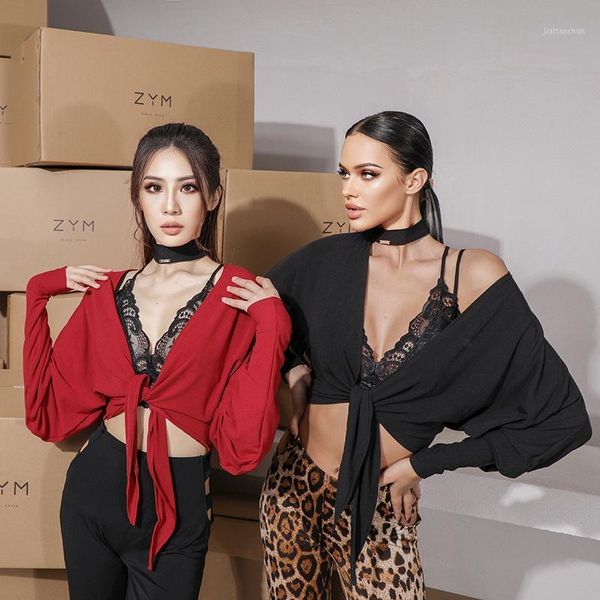 fashion latin dance for women cardigan sweater bandage shirts ballroom dancing clothes practice dress sl44271, Black;red
fashion latin dance for women cardigan sweater bandage shirts ballroom dancing clothes practice dress sl44271, Black;red