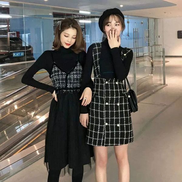autumn and winter en plaid back dress knitted long sleeve bottoming shirt two piece set shows thin heart machine suspender sling wool wool s, Gray
autumn and winter en plaid back dress knitted long sleeve bottoming shirt two piece set shows thin heart machine suspender sling wool wool s, Gray