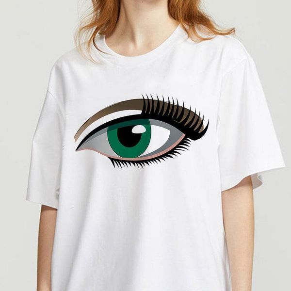 women vintage style fashion beautiful pupil and big eye print funny summer t shirt women vogue princess short t shirt, White
women vintage style fashion beautiful pupil and big eye print funny summer t shirt women vogue princess short t shirt, White