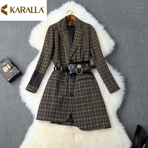 2019 autumn winter fashion personty women new retro plaid long sleeve wild irregular suit jacket h11121, Tan;black
2019 autumn winter fashion personty women new retro plaid long sleeve wild irregular suit jacket h11121, Tan;black