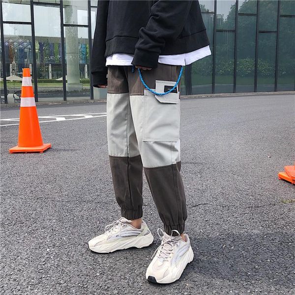 men's pants nice spring and autumn men fashion casual color matching overalls students loose beam feet nine gray m-2xl, Black
men's pants nice spring and autumn men fashion casual color matching overalls students loose beam feet nine gray m-2xl, Black