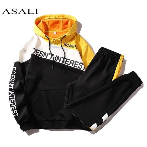 patchwork jogger set tracksuit men autumn hooded sweatshirt sportswear sets spring casual hoodies+pants male sports suit 201202, Gray
patchwork jogger set tracksuit men autumn hooded sweatshirt sportswear sets spring casual hoodies+pants male sports suit 201202, Gray