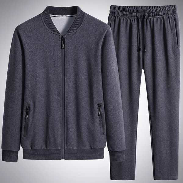 men's cardigan sweater sports suit baseball collar solid color long-sleeved casual two-piece kg-142, Gray
men's cardigan sweater sports suit baseball collar solid color long-sleeved casual two-piece kg-142, Gray