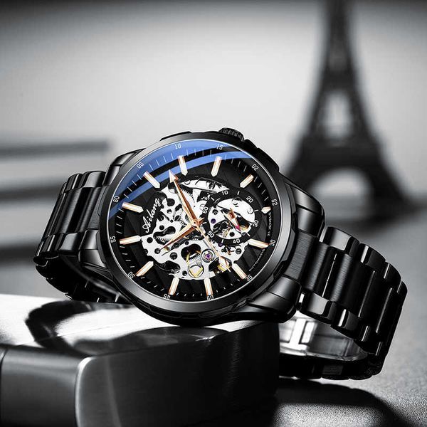 2022 new automatic men's mechanical watch fashion business hollow stainless steel strap brand men's, Slivery;brown
2022 new automatic men's mechanical watch fashion business hollow stainless steel strap brand men's, Slivery;brown
