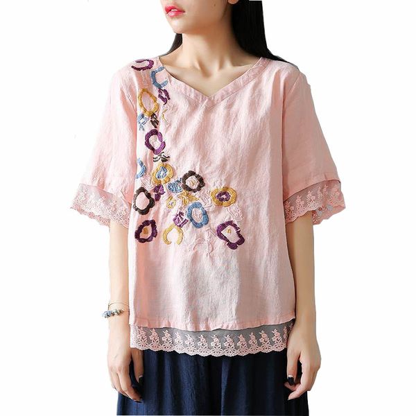 2021 new women summer blouse shirt female clothing short sleeve blusas women's casual blouses embroidery floral o-neck regular qjfv, White
2021 new women summer blouse shirt female clothing short sleeve blusas women's casual blouses embroidery floral o-neck regular qjfv, White