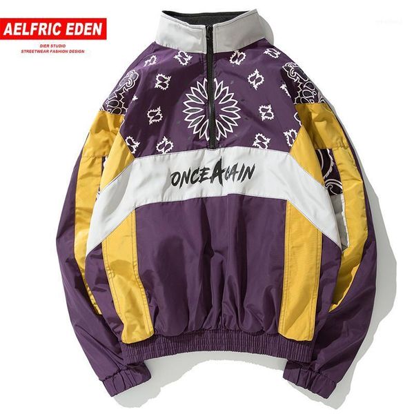 aelfric eden cashew flowers print color block pullover jackets vintage windbreaker turtleneck autumn winter 2020 streetwear nc051, Black;brown
aelfric eden cashew flowers print color block pullover jackets vintage windbreaker turtleneck autumn winter 2020 streetwear nc051, Black;brown