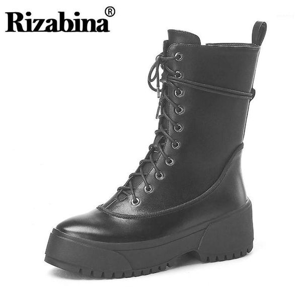 boots rizabina women mid calf real leather winter shoes lace up brand office lady zipper basic footwear size 34-391, Black
boots rizabina women mid calf real leather winter shoes lace up brand office lady zipper basic footwear size 34-391, Black