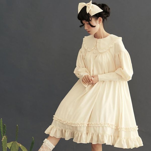 casual dresses winter dress women cosplay golilla clothes long sleeve loose collar lantern cute style vestido de mujer, Black;gray
casual dresses winter dress women cosplay golilla clothes long sleeve loose collar lantern cute style vestido de mujer, Black;gray