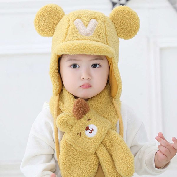 winter new cartoon big lei feng scarf baby two piece set thickened warm ear protection hat, Red;brown
winter new cartoon big lei feng scarf baby two piece set thickened warm ear protection hat, Red;brown