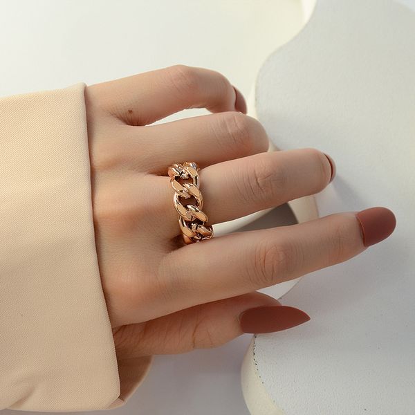 cool ins wind net red versatile simple chain hollow out twist opening ring titanium steel a110, Silver
cool ins wind net red versatile simple chain hollow out twist opening ring titanium steel a110, Silver