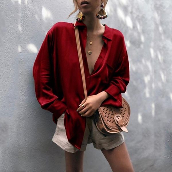 2021 autumn new women long sleeve blouse office lady turn-down collar button shirts loose casual solid color shirts outwear 1, White
2021 autumn new women long sleeve blouse office lady turn-down collar button shirts loose casual solid color shirts outwear 1, White