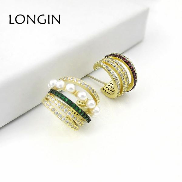 hoop & huggie longin french style gold color luxury pearl multi-hoop hollow earrings fashionable elegant holiday gift women's, Golden;silver
hoop & huggie longin french style gold color luxury pearl multi-hoop hollow earrings fashionable elegant holiday gift women's, Golden;silver