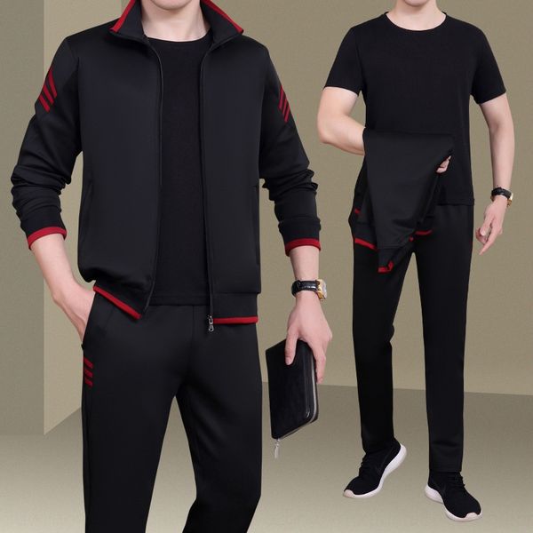 2019 new men's three piece suit autumn and new suitmen's suitwinter father's sportswear suit for middle aged and elderly lxbl, Black
2019 new men's three piece suit autumn and new suitmen's suitwinter father's sportswear suit for middle aged and elderly lxbl, Black