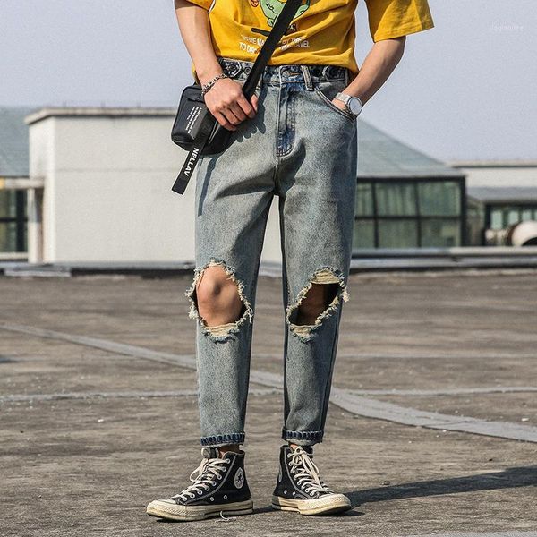 fashion casual plus size ankle length jeans loose solid denim jeans pockets masculino1, Blue
fashion casual plus size ankle length jeans loose solid denim jeans pockets masculino1, Blue