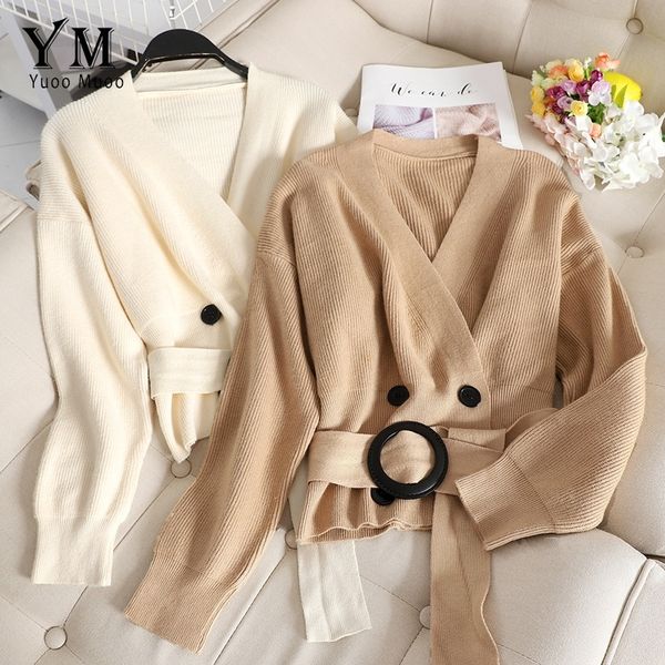 yuoomuoo elegant bandage autumn cardigan sweater v neck korean style women cardigans casual long sleeve black cardigan coat y200106, White;black
yuoomuoo elegant bandage autumn cardigan sweater v neck korean style women cardigans casual long sleeve black cardigan coat y200106, White;black