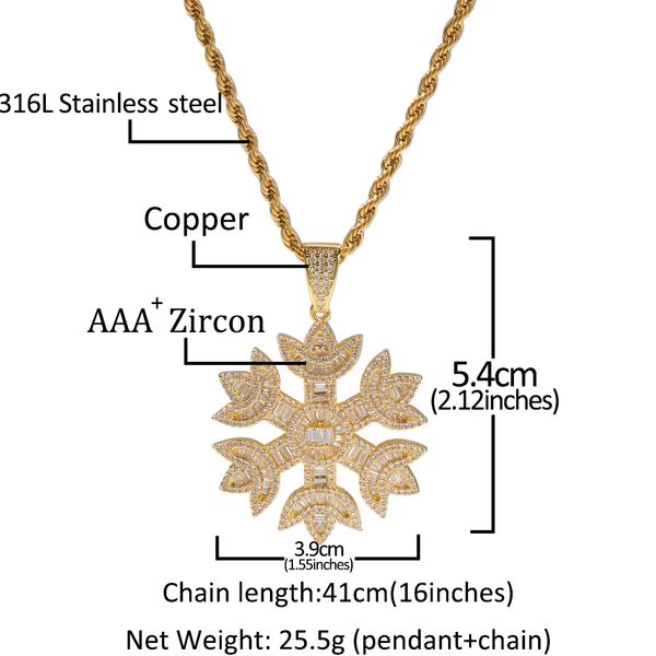 the bling king custom snow flake necklace hiphop full iced out cubic zirconia gold sliver cz stone 200929, Silver
the bling king custom snow flake necklace hiphop full iced out cubic zirconia gold sliver cz stone 200929, Silver