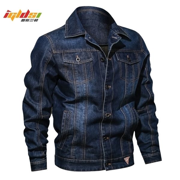 men denim jacket military tactical jeans bomber jacket solid casual slim fit air force pilot coat casaco masculino plus size 6xl 201106, Black;brown
men denim jacket military tactical jeans bomber jacket solid casual slim fit air force pilot coat casaco masculino plus size 6xl 201106, Black;brown