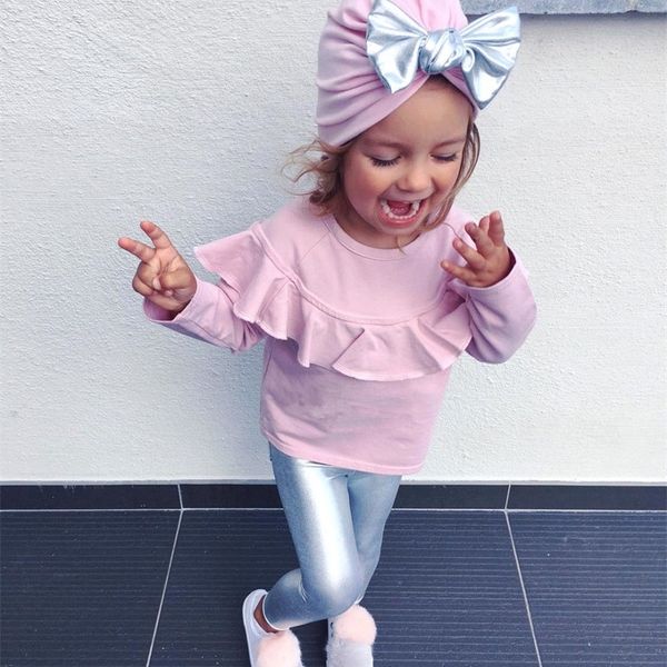 3 pieces long sleeve ruffled t shirt and leggings pant set for toddler girl clothes y200325, White
3 pieces long sleeve ruffled t shirt and leggings pant set for toddler girl clothes y200325, White