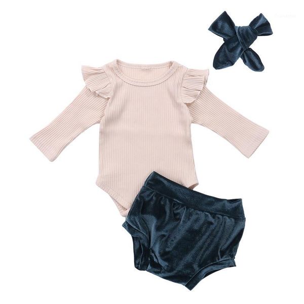 newborn baby girl autumn clothing o-neck long sleeve ruffles ribbed romper velvet shorts suit short casual headband 3pcs sets1, White
newborn baby girl autumn clothing o-neck long sleeve ruffles ribbed romper velvet shorts suit short casual headband 3pcs sets1, White