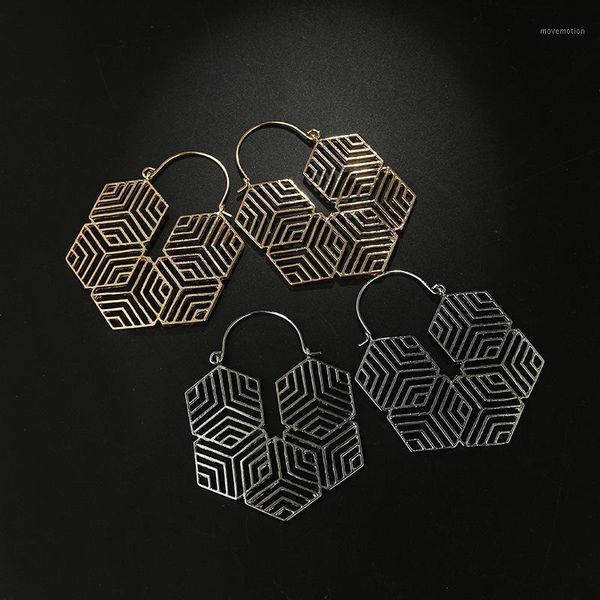 womens irregular geometric earrings rhombic metal earrings hollow gift ladies costume jewellery vintage1, Golden;silver
womens irregular geometric earrings rhombic metal earrings hollow gift ladies costume jewellery vintage1, Golden;silver