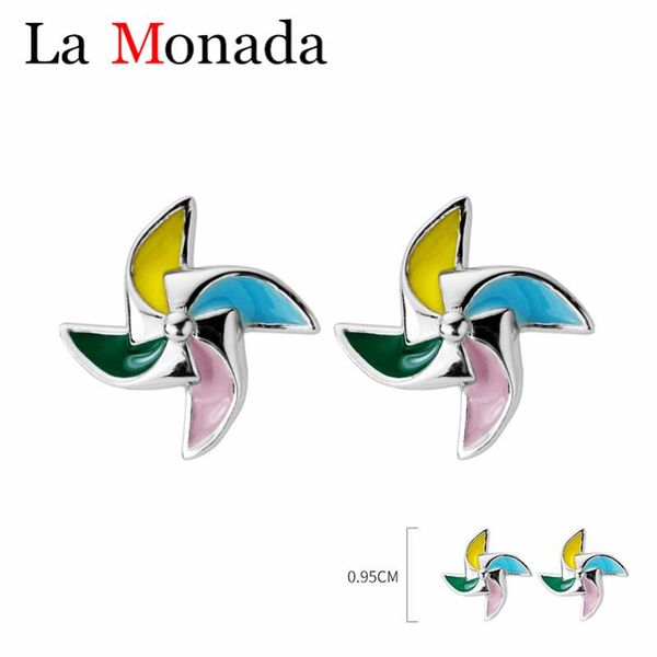 925 sterling silver multi-color colorful glaze windmill earrings kids baby girl special store stud ear jewelry brincos, Golden;silver
925 sterling silver multi-color colorful glaze windmill earrings kids baby girl special store stud ear jewelry brincos, Golden;silver