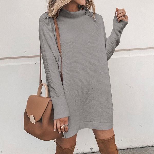 2021 new primavera outono temperamento feminino vestido moda fino o-pescoo manga longa malha cor slida solto senhoras curto 1gs1, Black;gray 
2021 new primavera outono temperamento feminino vestido moda fino o-pescoo manga longa malha cor slida solto senhoras curto 1gs1, Black;gray