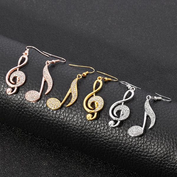 charm rhinestone crystal musical notation drop earrings asymmetry fashion gifts for women music lovers temperament lady chic, Silver
charm rhinestone crystal musical notation drop earrings asymmetry fashion gifts for women music lovers temperament lady chic, Silver