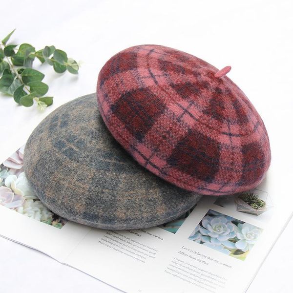 berets fufan019 women 100% winter wool thicken beret cap girl casual plaid knitted pumpkin hat, Blue;gray
berets fufan019 women 100% winter wool thicken beret cap girl casual plaid knitted pumpkin hat, Blue;gray