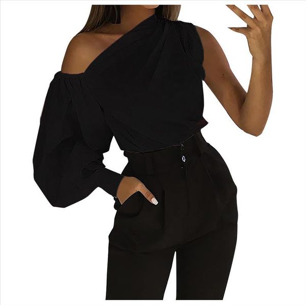womens plus size asymmetrical strapless solid slim blouse pullover shirts blusas mujer de moda 2021 femmes, White
womens plus size asymmetrical strapless solid slim blouse pullover shirts blusas mujer de moda 2021 femmes, White