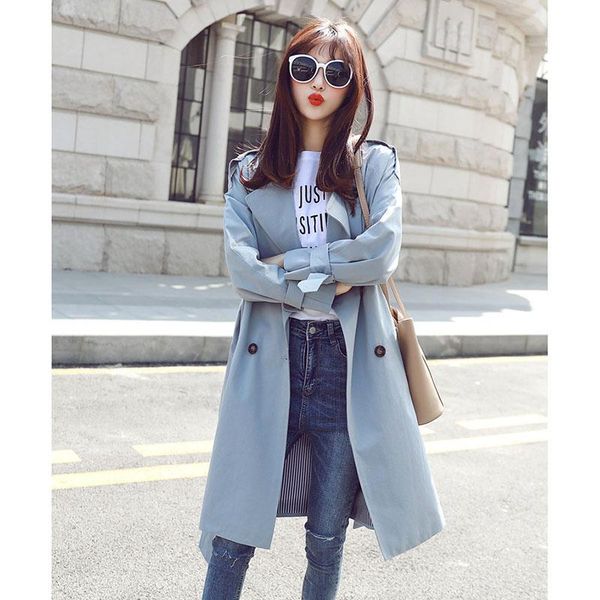 women's trench coats windbreaker female long section 2021 spring korean version of the wild loose thin coat a450, Tan;black
women's trench coats windbreaker female long section 2021 spring korean version of the wild loose thin coat a450, Tan;black